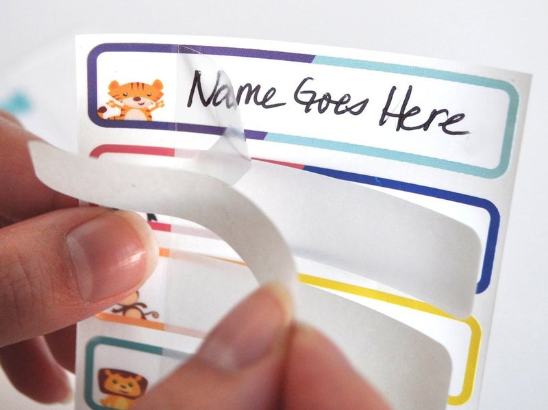 Lil' Labels Bottle Labels, Write-On, Self-Laminating, Waterproof Kids Name Labels for Baby Bottles, Sippy Cup for Daycare School, Made in The USA, Dishwasher Safe (Transportation) Boy or Girl - Image 2